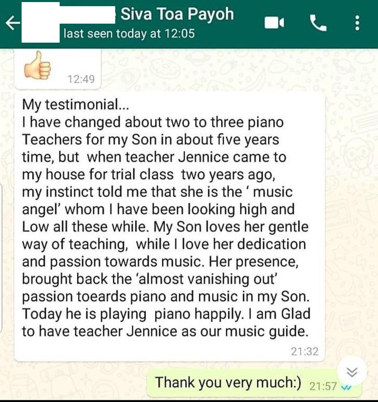 Parent Feedback via WhatsApp 2
